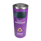 景區戶外圓柱形分類不銹鋼果皮箱